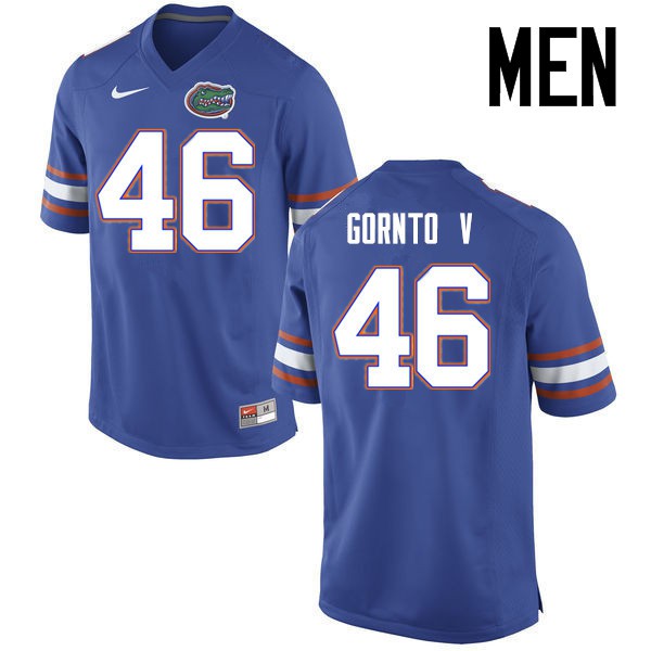 Florida Gators Men #46 Harry Gornto V College Football Jersey Blue